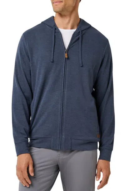Travismathew Cloud Full Zip Hoodie In Blue