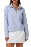 Travismathew Cloud Half Zip Pullover In Blue