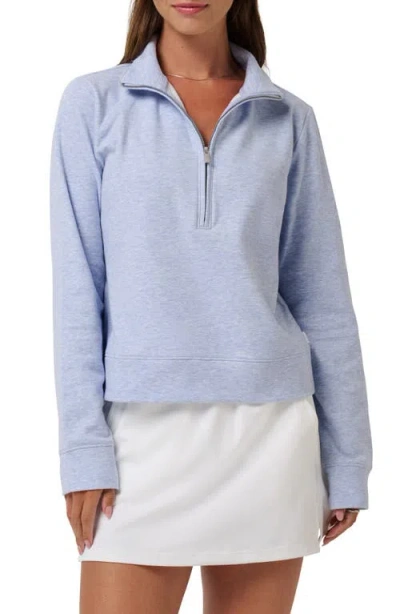 Travismathew Cloud Half Zip Pullover In Blue