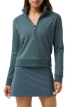 Travismathew Cloud Half Zip Pullover In Green