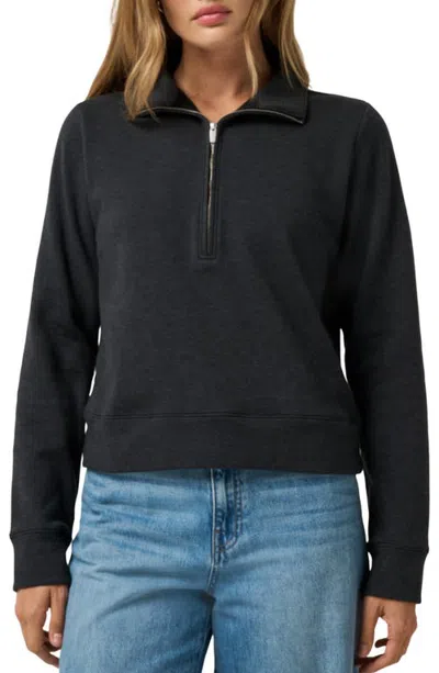 Travismathew Cloud Half Zip Pullover In Black