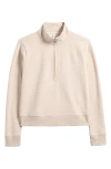 Travismathew Cloud Half Zip Pullover In Heather Natural