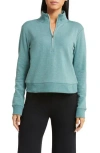 Travismathew Cloud Quarter Zip Pullover In Heather North Atlantic