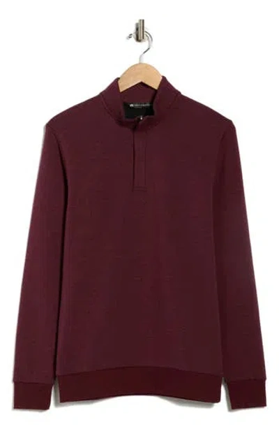 Travismathew Cloud Quarter Zip 2.0 Sweatshirt In Burgundy