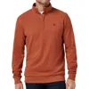Travismathew Cloud Quarter Zip 2.0 Sweatshirt In Maple In Brown