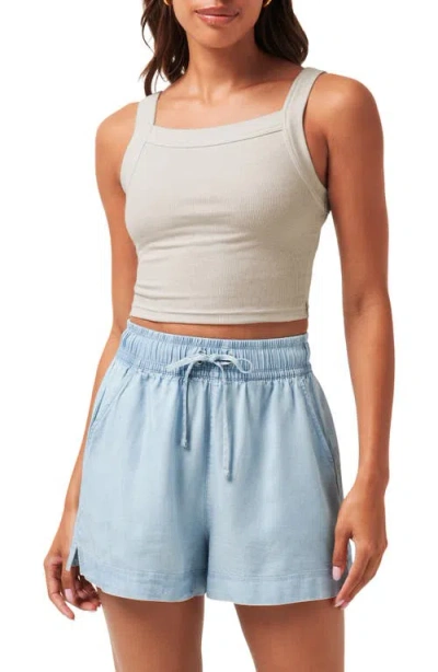 Travismathew Cloud Rib Pinot Crop Tank In Brown