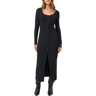 Travismathew Cloud Rib Uptown Maxi Dress In Black