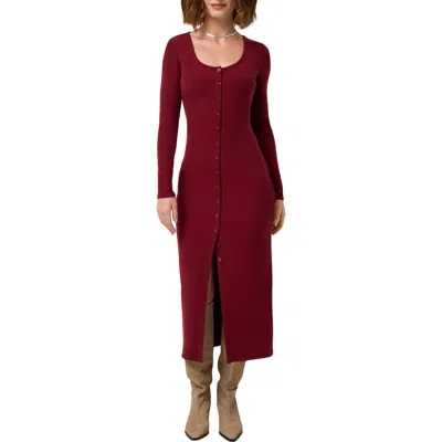 Travismathew Cloud Rib Uptown Maxi Dress In Red