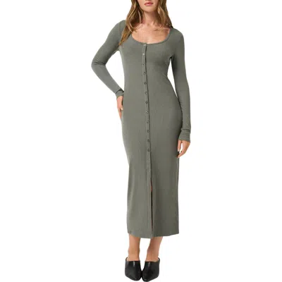 Travismathew Cloud Rib Uptown Maxi Dress In Gray