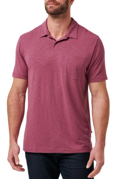 Travismathew Cloud Slub Pocket Polo In Pink