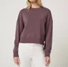 Travismathew Cloud Terry Crew Sweater In Heather Flint In Multi