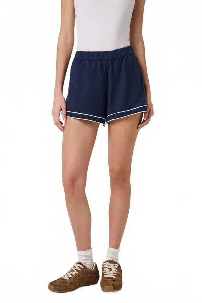 Travismathew Cloud Terry Varsity Short In Navy Blazer In Blue