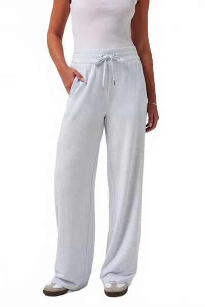 Travismathew Cloud Terry Wide Leg Pant In Heather Ancient Water In White