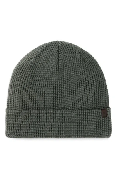 Travismathew Cloud Waffle Beanie In Dark Olive