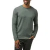 Travismathew Cloud Waffle Crewneck Tee In Dark Olive