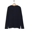 Travismathew Cloud Waffle Crewneck Tee In Deep Navy