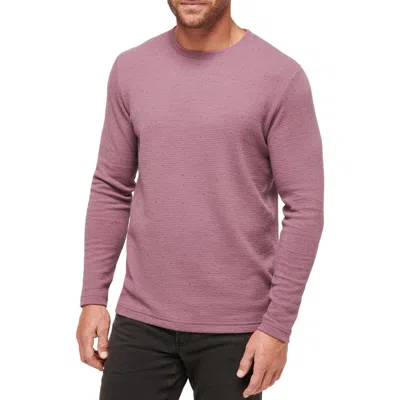 Travismathew Cloud Waffle Crewneck Tee In Flint