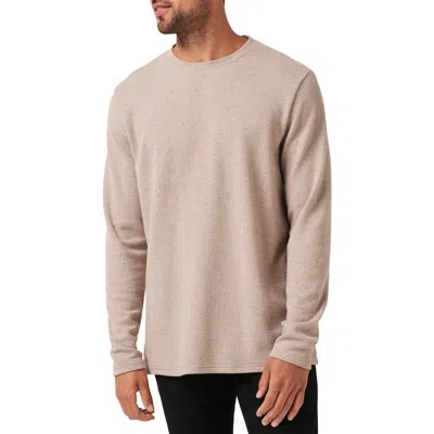 Travismathew Cloud Waffle Crewneck Tee In Oxford Tan