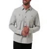 Travismathew Cloud Waffle Knit Button-up Shirt In Gray