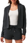 Travismathew Cloud Zip Hoodie In Heather Black
