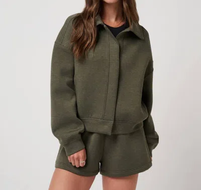 Travismathew Cloudscape Button Down Jacket In Grape Leaf In Multi