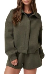 Travismathew Cloudscape Button Down Jacket In Grape Leaf In Green