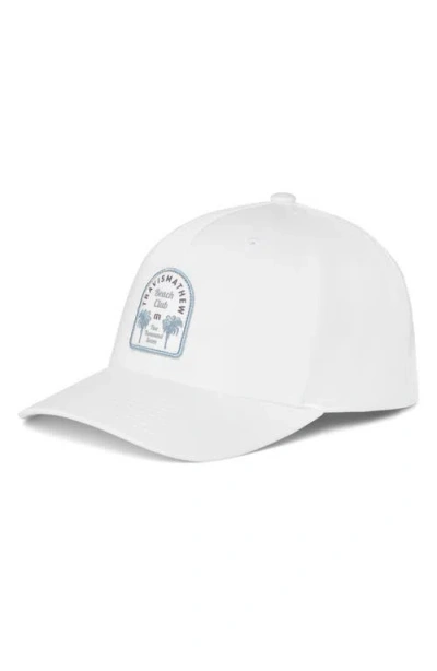 Travismathew Club Member Snapback Baseball Cap In White