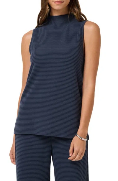 Travismathew Coastal Rib Mock Neck Tank In Blue