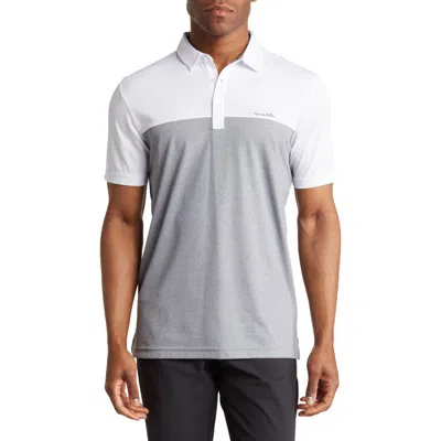 Travismathew Colorblock Cotton Blend Polo In Gray