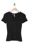 Travismathew Come Alive Rib U-neck T-shirt In Black