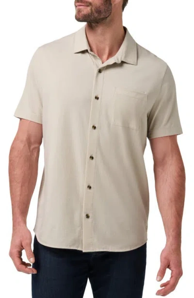 Travismathew Comfortknit Beach Short Sleeve Shirt In Neutral