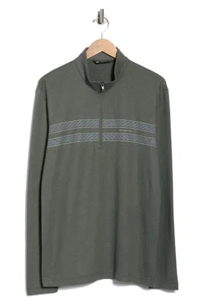 Travismathew Continent Edge Quarter Zip Pullover In Green
