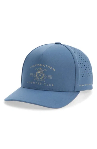 Travismathew Country Club Tech Snapback Baseball Cap In Orange