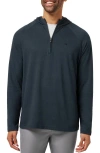 Travismathew Country Hopping Quarter Zip Hoodie In Black