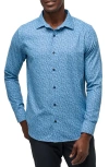 Travismathew Country Mile Floral Button-up Shirt In Quiet Harbor