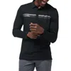 Travismathew Course Mapper Long Sleeve Polo In Black