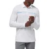 Travismathew Course Mapper Long Sleeve Polo In White