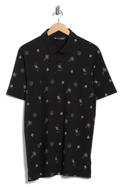 Travismathew Cove Dive Knit Polo In Black