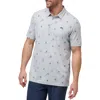Travismathew Cove Dive Polo In Heather Light Grey