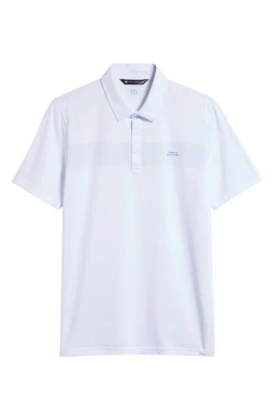 Travismathew Deck Navigator Chest Stripe Polo In White