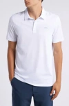 Travismathew Deck Navigator Chest Stripe Polo In White