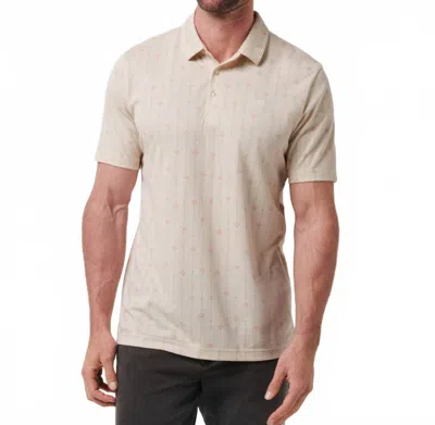 TRAVISMATHEW DECO POLO SHIRT IN MOONBEAM