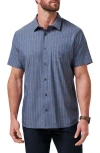 Travismathew Deco Short Sleeve Cotton Blend Button-up Shirt