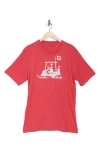 Travismathew Entrance Fee Cotton Graphic T-shirt In Heather Red