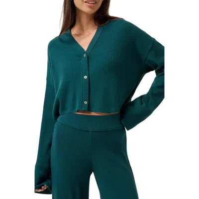 Travismathew Evening Retreat Cardigan In Green