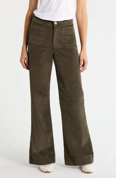 Travismathew Everyday Patch Pocket Cotton Blend Corduroy Pants In Green