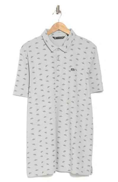 Travismathew Expense Ratio Polo In Heather Light Grey