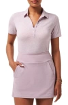 Travismathew Featherweight Active Polo In Heather Mauve Shadows