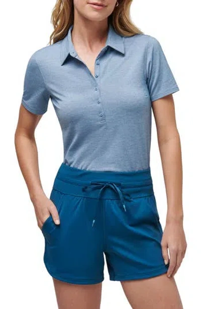 Travismathew Featherweight Active Polo In Heather Midnight