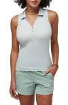 Travismathew Featherweight Active Polo Tank In Green